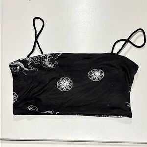 SHEIN Black and White Floral Camisole